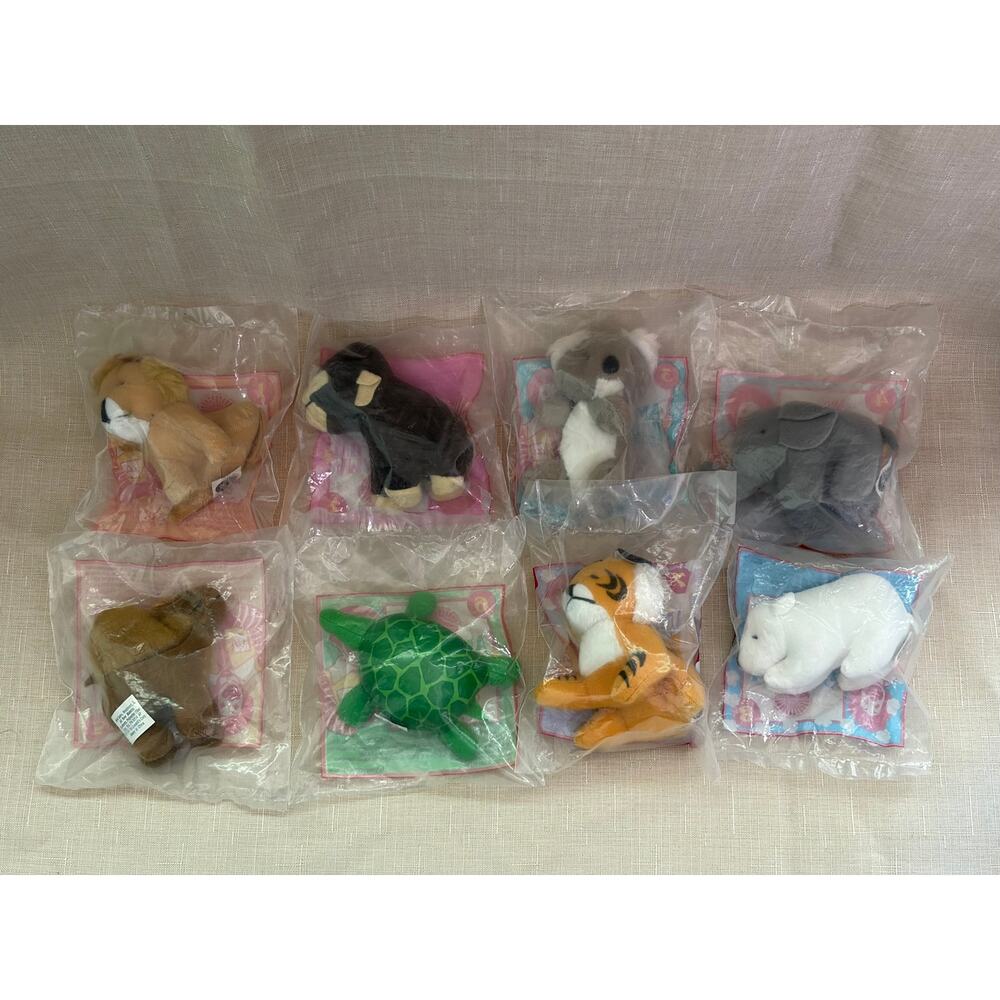 1994 McDonald's Happy Meal Amazing Wildlife Complete Set of 8 Plush Toys NIP